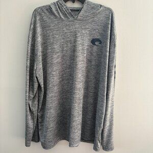 Costa Men's Performance Hoodie Long Sleeve Shirt Gray Size XXL